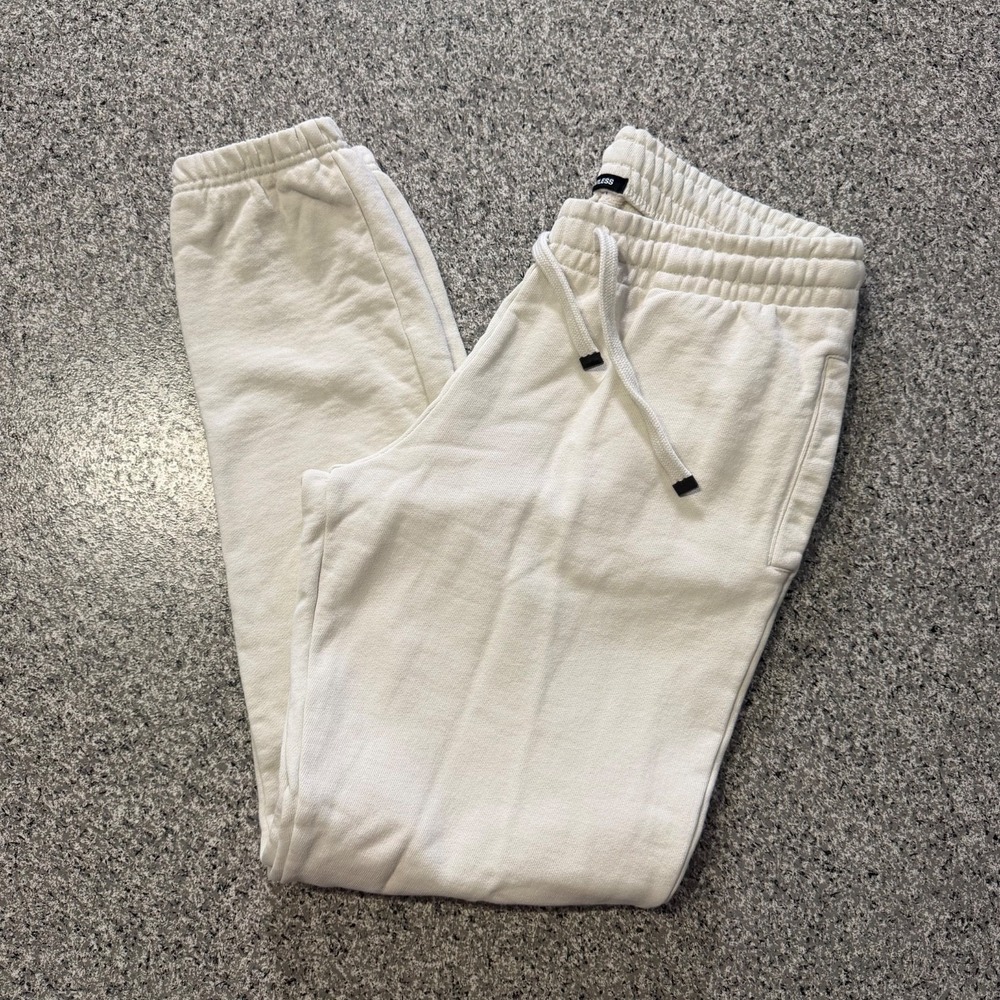 Talentless Sweatpants Mens M Cream Joggers Tapered Pants Cotton